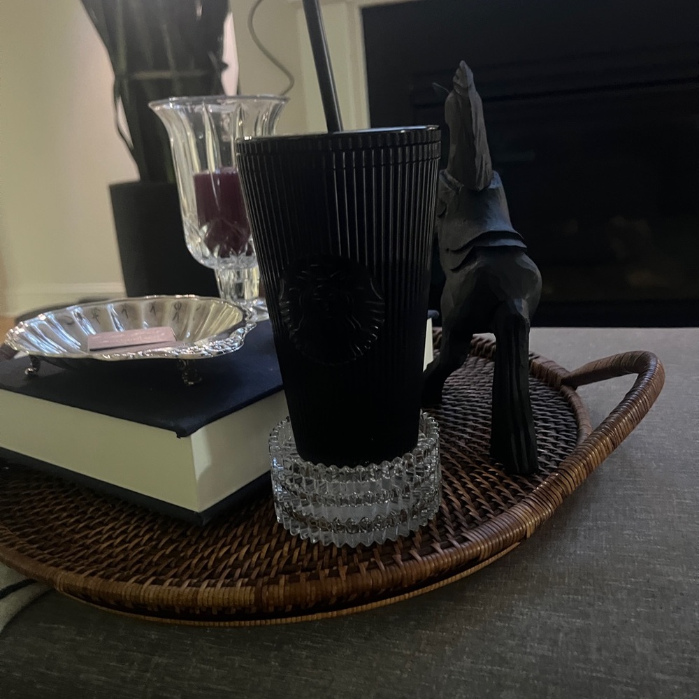 Starbucks Matte Black Tumbler with Straw